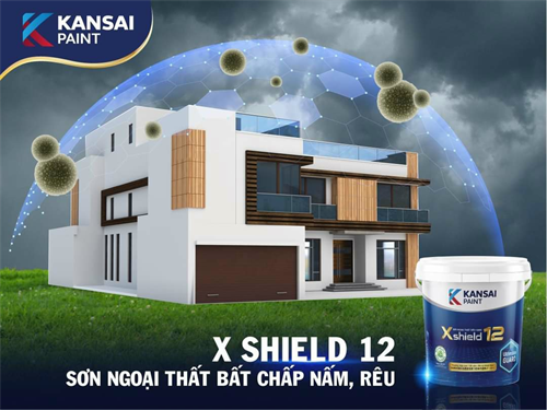 Xshield 12 - sơn ngoại thất bất chấp nấm, rêu