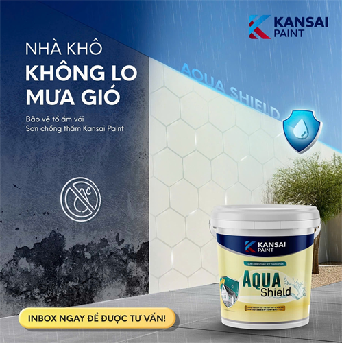 NHÀ KHÔ RÁO NHỜ SƠN CHỐNG THẤM KANSAI! 