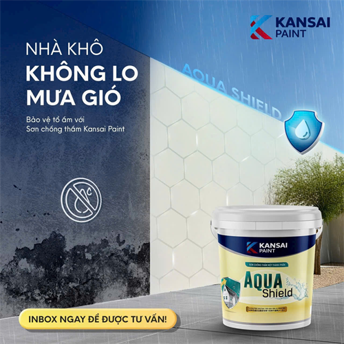 TRỜI MƯA KHÔNG LO – NHÀ KHÔ RÁO NHỜ SƠN CHỐNG THẤM KANSAI! 