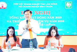 Hội nghị Tổng kết cuối năm 2025 của Hội Doanh nghiệp Bình Thuận